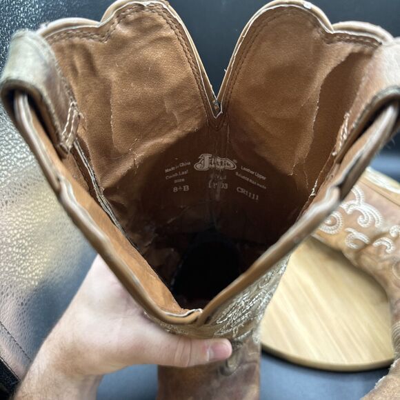 Justin Puma Western Cowgirl Boots Womens Size 8.5 B L2703 Tan - Picture 7 of 8